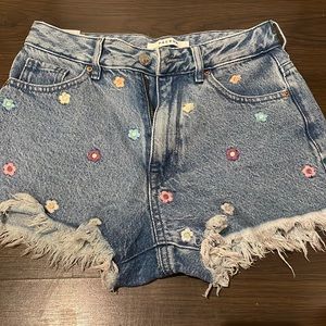 Floral pacsun jean shorts